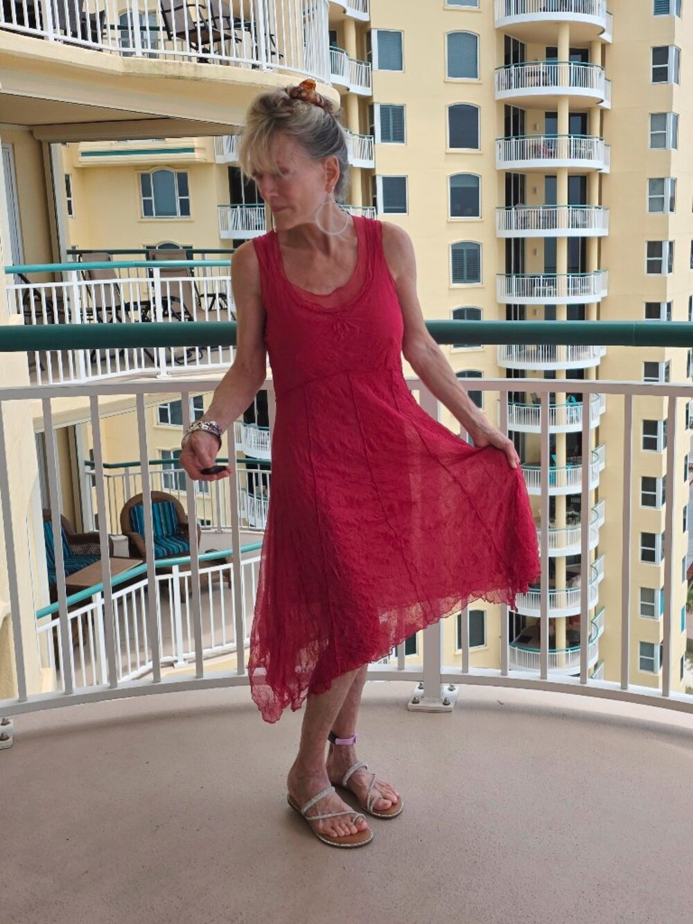 Mado et les Autres Sleeveless Midi Dress - Textured & Tier